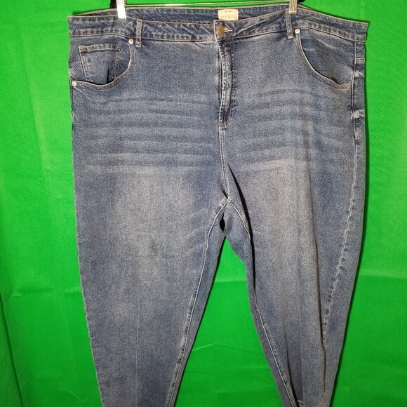 Eloquii Denim - Eloquii Womens Plus Size 26 Jeans Crop Pockets Straight Leg Stretch